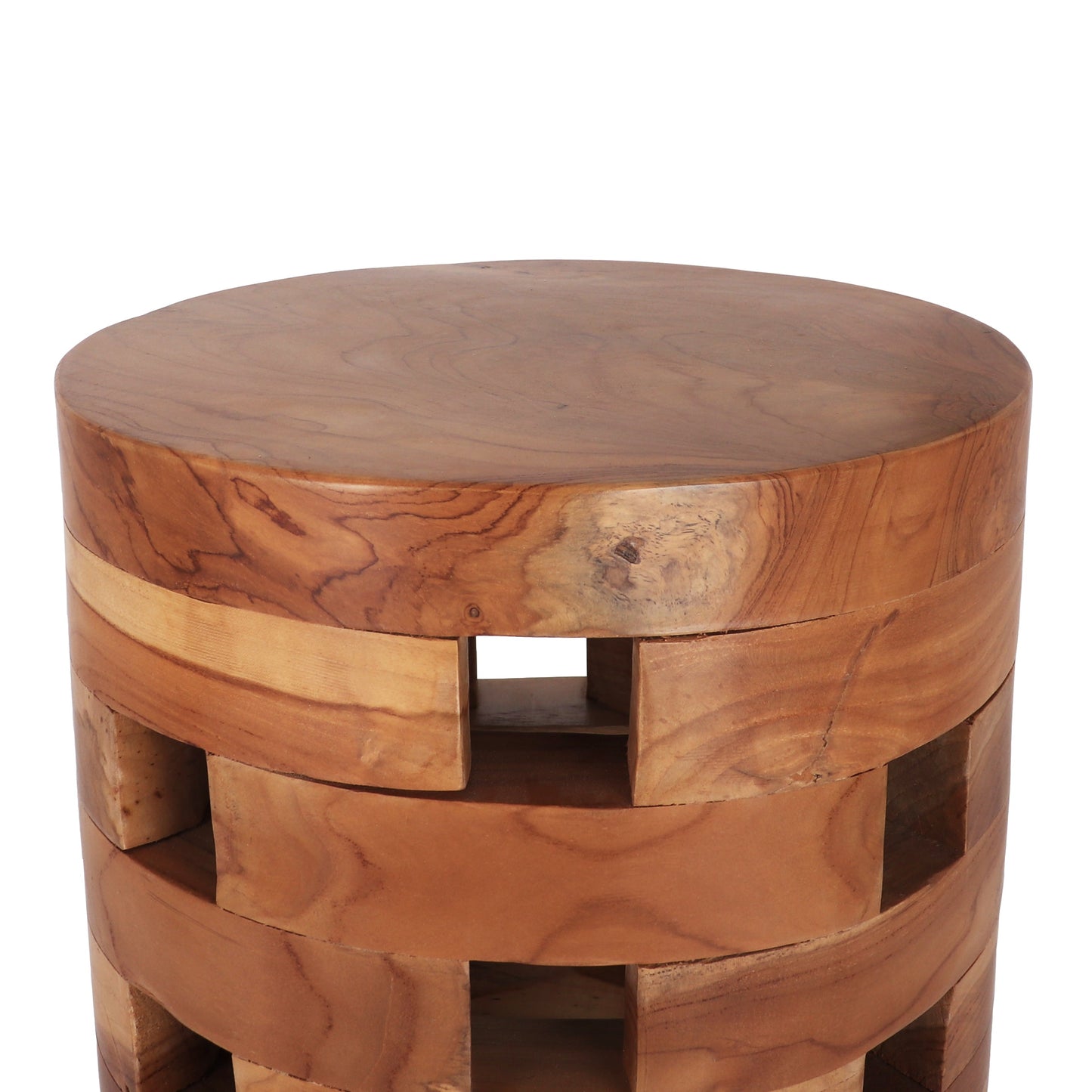 Round Château Teak Stool
