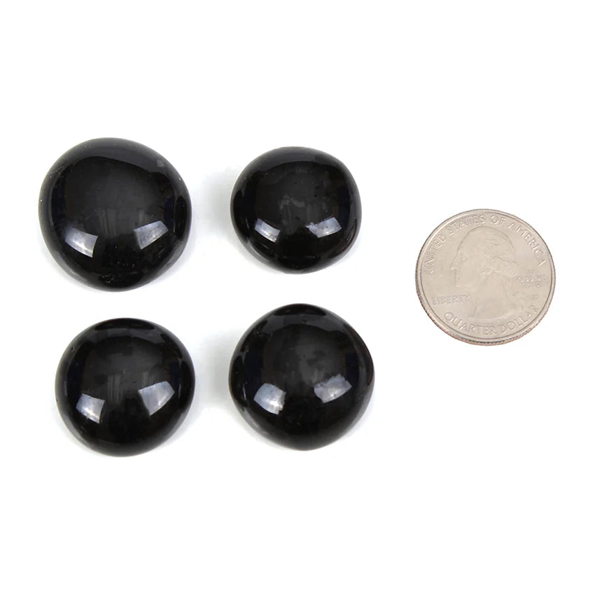 Black Reflective Tempered Fire Glass Beads