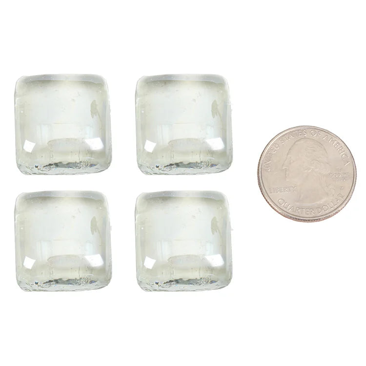 Clear Reflective Fire Glass Cubes