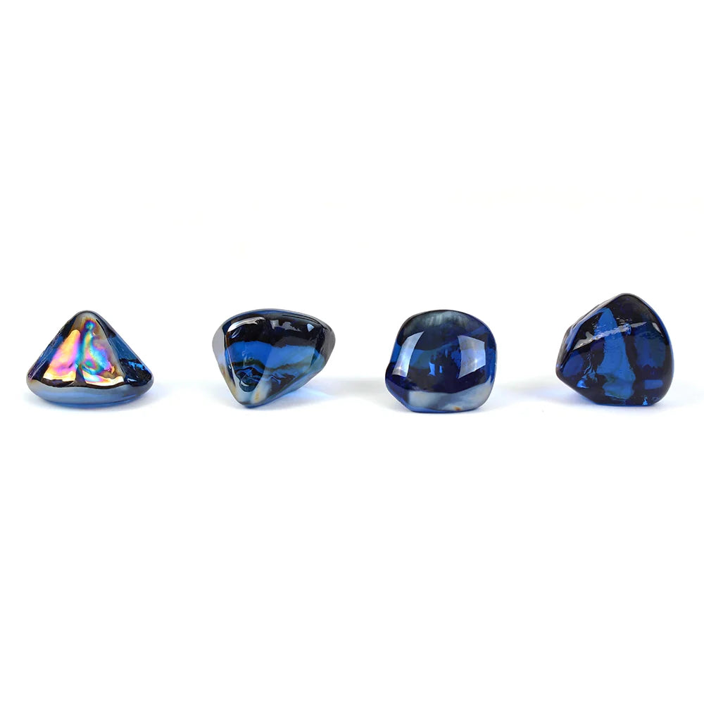 Dark Blue Reflective Fire Glass Diamonds
