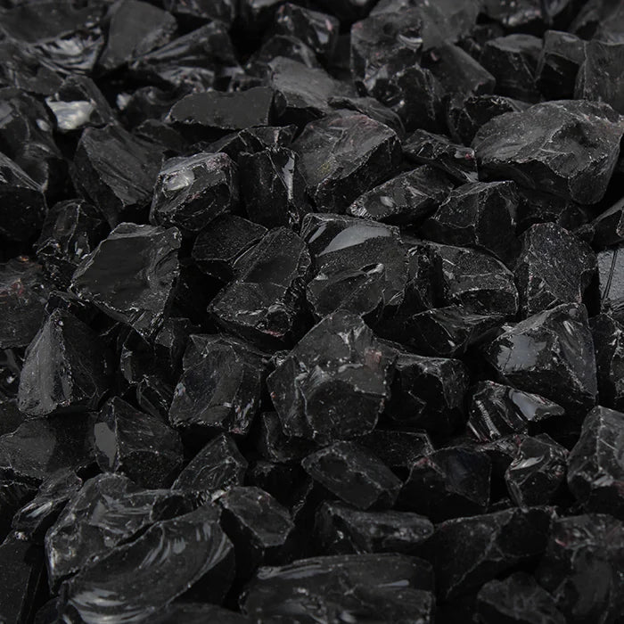 Black Non-Reflective Tempered Fire Glass