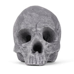 Ceramic Fire Skull - Grey - Medium