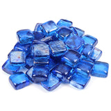 Light Blue Reflective Fire Glass Cubes