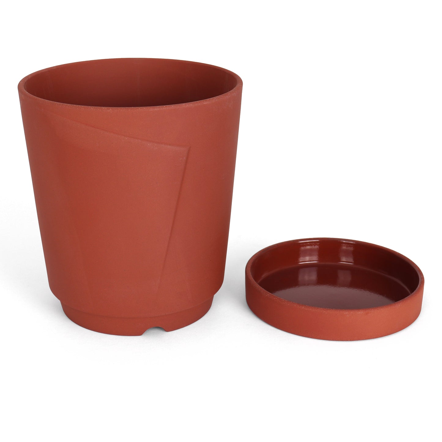 Outdoor Modern Planter Flower Pot - Fold / Potters Brown