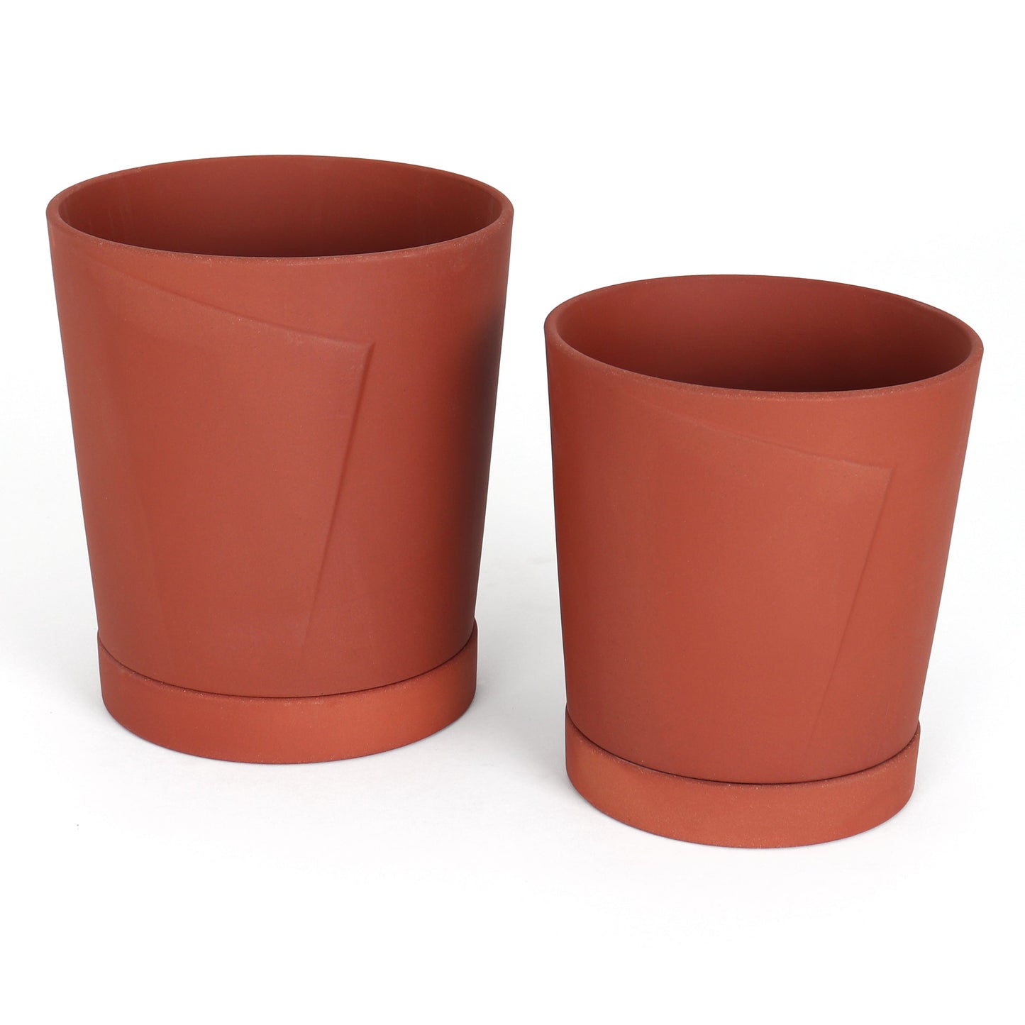 Outdoor Modern Planter Flower Pot - Fold / Potters Brown