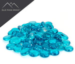 Aqua Blue Reflective Tempered Fire Glass Beads
