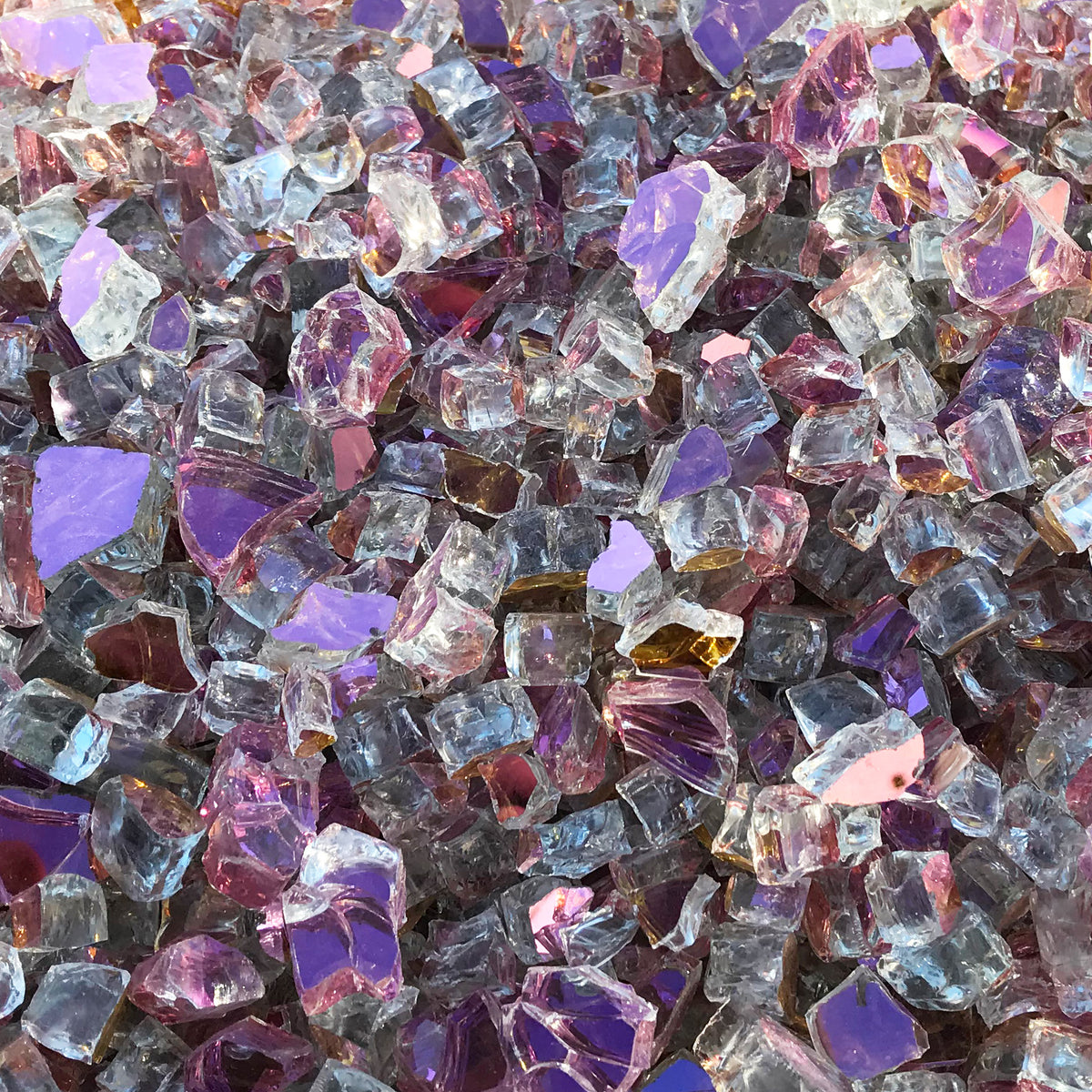 Rose Reflective Fire Pit Glass