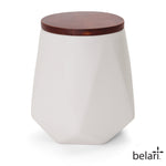 Faceted Storage Canister - White / Large