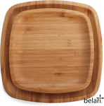 10" Square Bamboo Plate Set