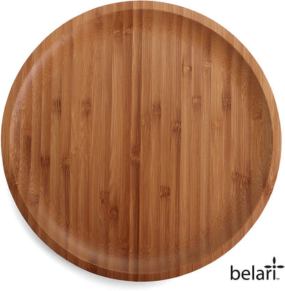 11" Round Bamboo Plate Set