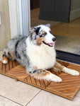 Teak Shower Mat - Chevron