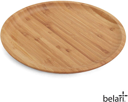 11" Round Bamboo Plate Set