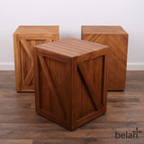 Teak Garden Stool - Z-Brace