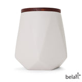 Faceted Storage Canister - White / Medium