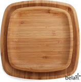 8" Square Bamboo Plate Set