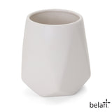 Faceted Storage Canister - White / Medium