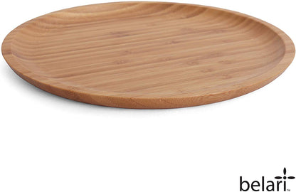 11" Round Bamboo Plate Set