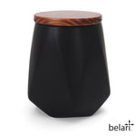 Faceted Storage Canister - Black / Medium