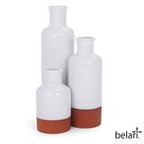 Belari Terracotta Bottle Vase Set