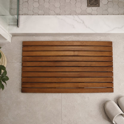 Teak Shower Mat - Modern