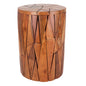 Teak Puzzle Stool - Round