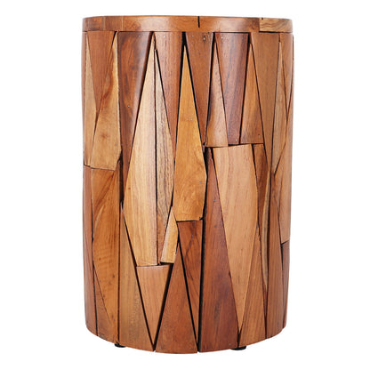 Teak Puzzle Stool - Round