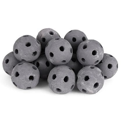 Ceramic Fire Balls - Hollow Grey