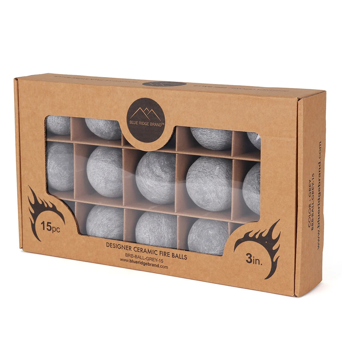 Ceramic Fire Balls - Grey