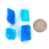 Light Blue Non-Reflective Tempered Fire Glass