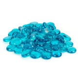 Aqua Blue Reflective Tempered Fire Glass Beads