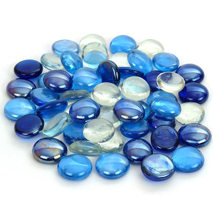 Reflective Fire Glass Bead Blend - Clear, Dark Blue, Light Blue