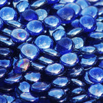 Dark Blue Reflective Fire Glass Beads