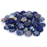 Dark Blue Reflective Fire Glass Beads