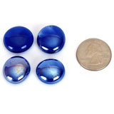 Dark Blue Reflective Fire Glass Beads