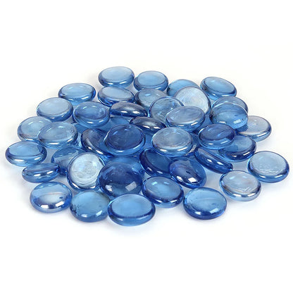 Light Blue Reflective Fire Glass Beads