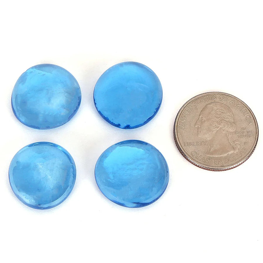 Light Blue Reflective Fire Glass Beads