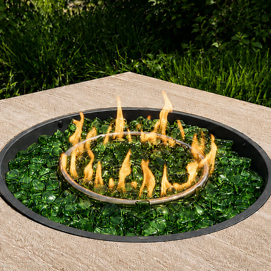 Green Reflective Fire Glass Cubes