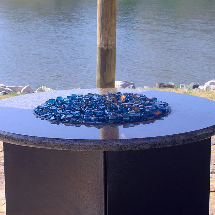 Light Blue Reflective Fire Glass Cubes