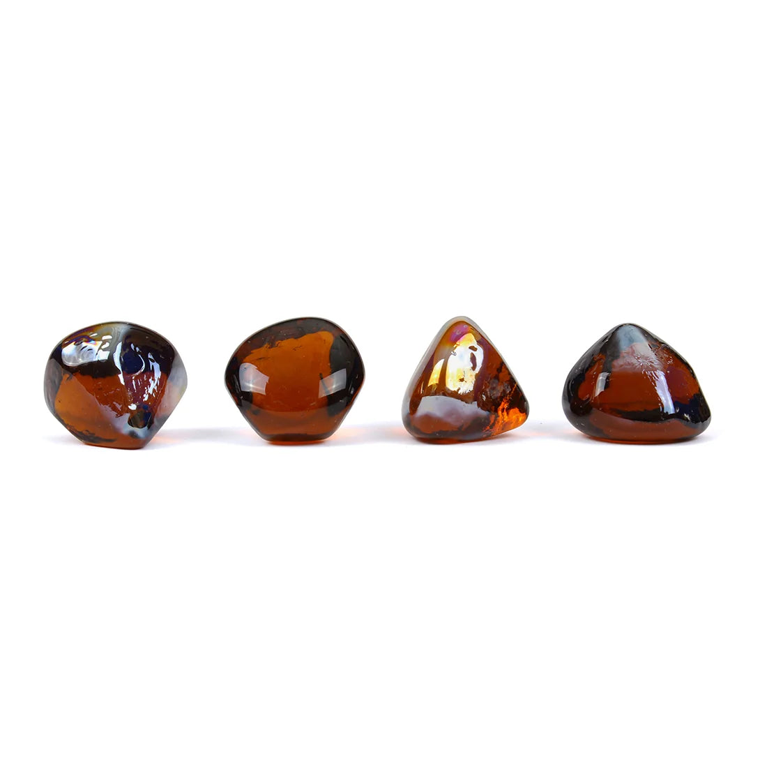 Amber Reflective Fire Glass Diamonds