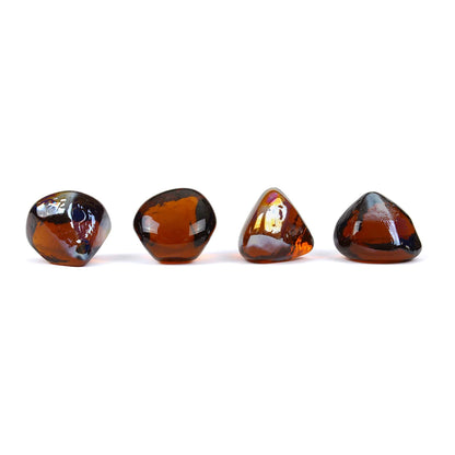 Amber Reflective Fire Glass Diamonds