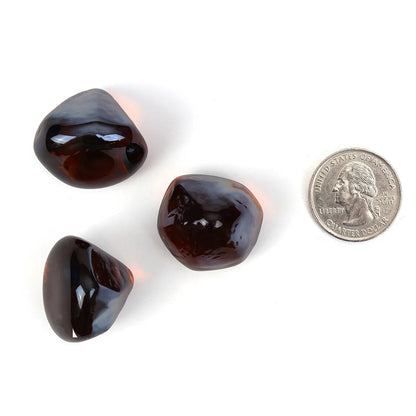 Amber Reflective Fire Glass Diamonds