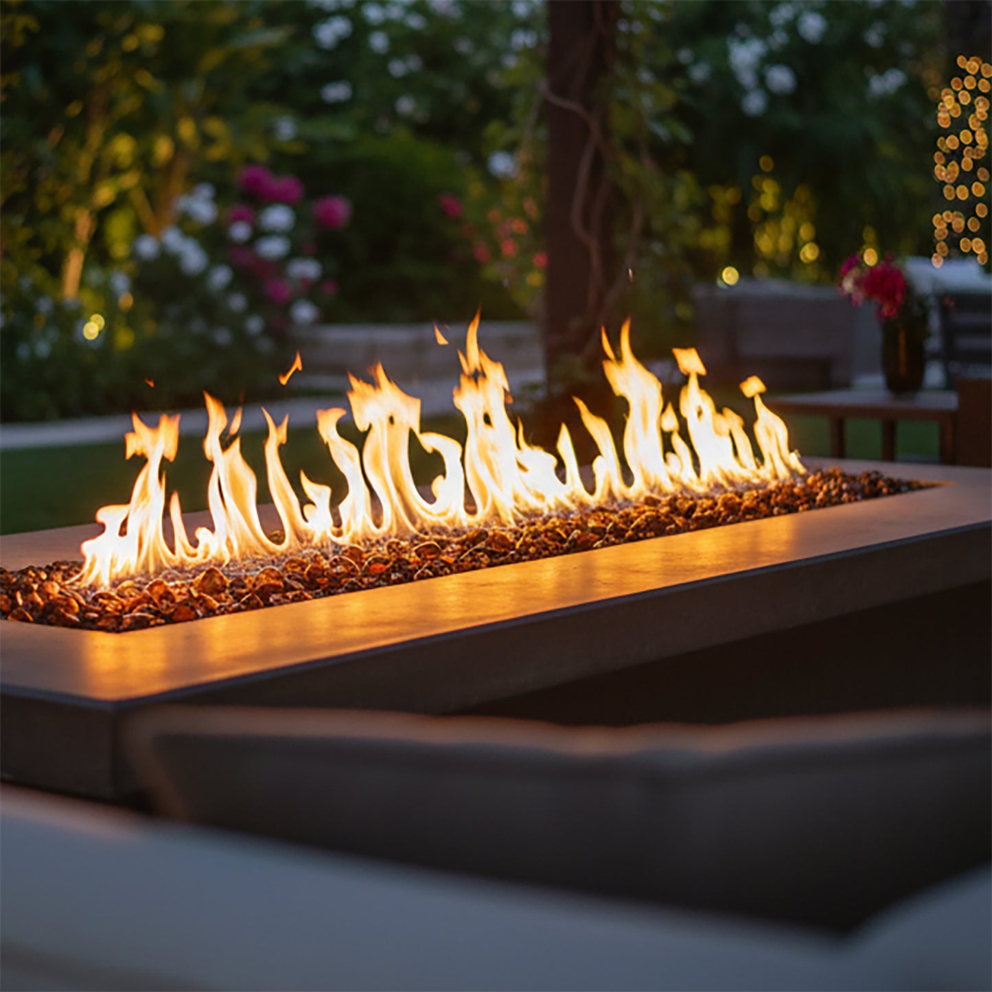 Amber Reflective Fire Glass Diamonds