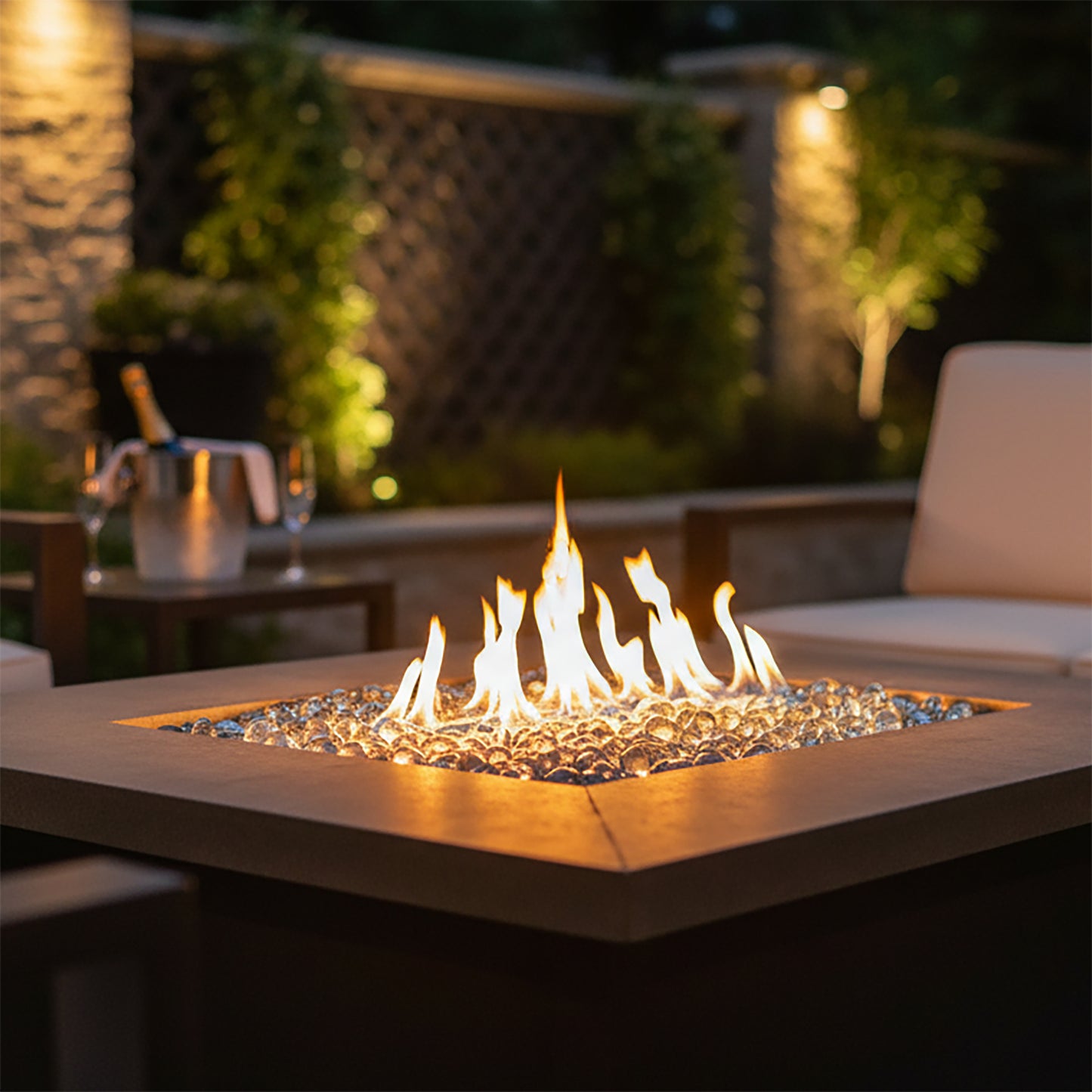 Clear Reflective Fire Glass Beads