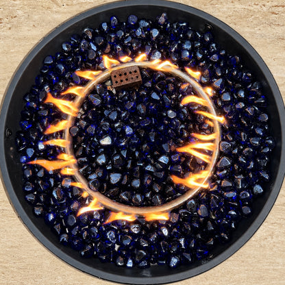 Dark Blue Reflective Fire Glass Diamonds