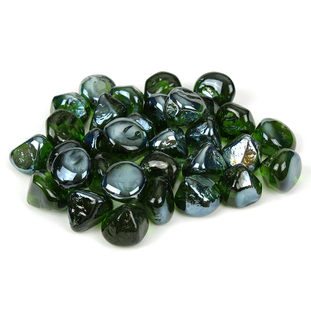 Green Reflective Fire Glass Diamonds