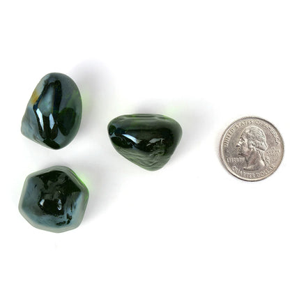 Green Reflective Fire Glass Diamonds