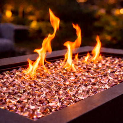 Pink Champagne Reflective Fire Glass Diamonds