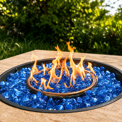 Sapphire Blue Reflective Fire Glass Diamonds