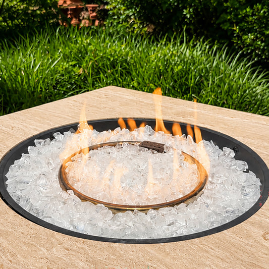 Crystal Non-Reflective Tempered Fire Glass