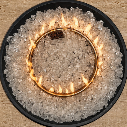 Crystal Non-Reflective Tempered Fire Glass
